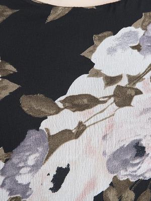 round neck floral asymmetric dress - 15033657 - Standard Image - 4