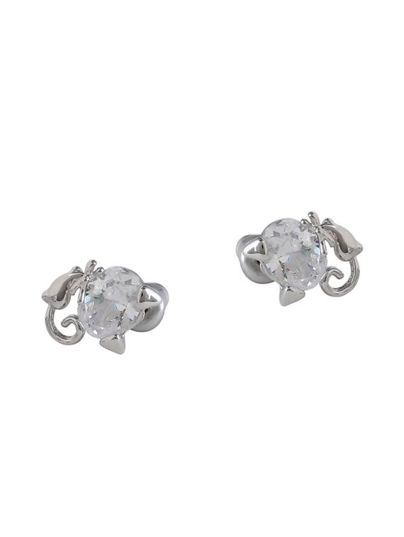 silver metal studs earrings - 15033893 - Zoom Image - 1
