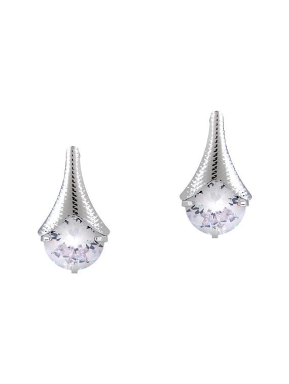 silver metal drop earrings - 15033896 - Zoom Image - 1