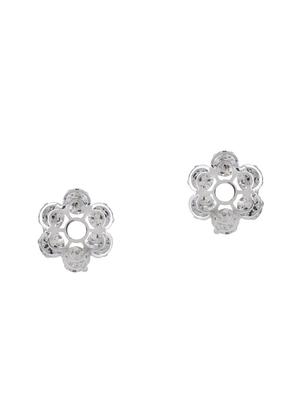 silver metal drop earrings - 15033906 - Standard Image - 1