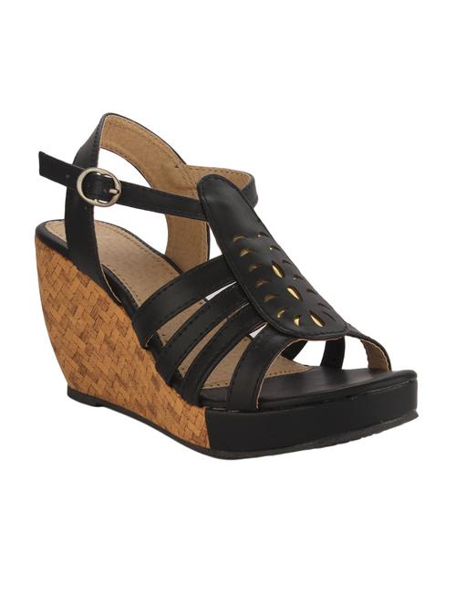 black ankle strap wedge - 15033971 - Standard Image - 1