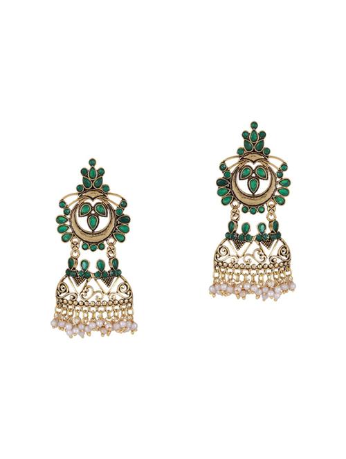 gold metal drop earrings - 15033985 - Standard Image - 1