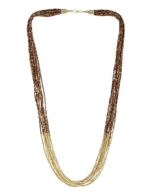 brown metal long necklace - 15034000 - Standard Image - 1