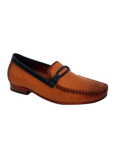 tan leather slip on loafers - 15034040 - Very Small Image - 1