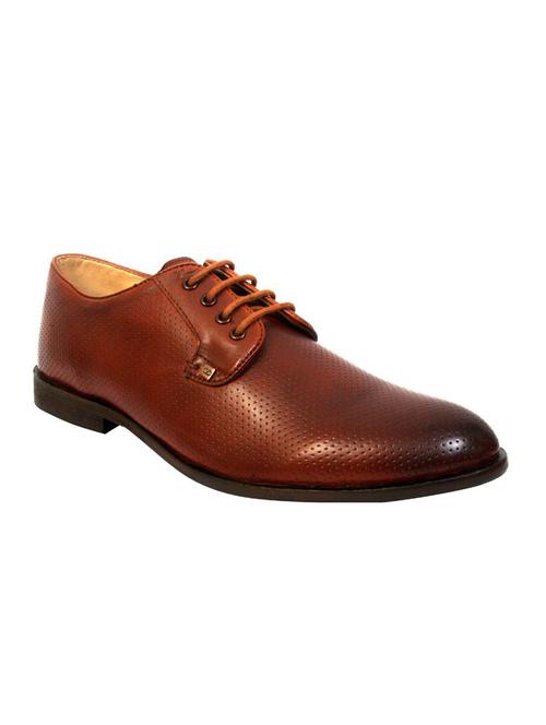 tan leather laceup derbies - 15034063 - Very Small Image - 1