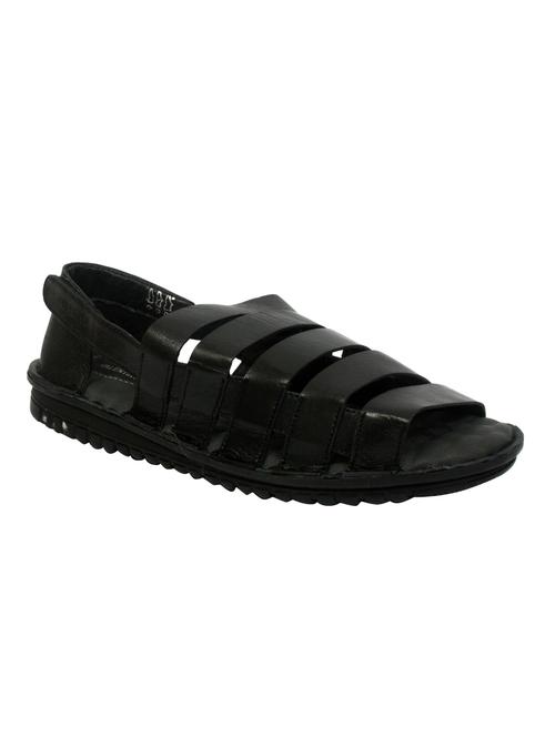black leather slip on sandals - 15034099 - Very Small Image - 1