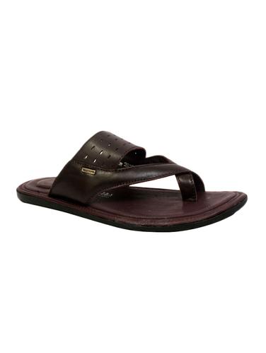 brown leather slip on sandals - 15034107 - Very Small Image - 1