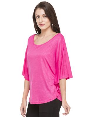 pink solid bat winged top - 15034135 - Standard Image - 2