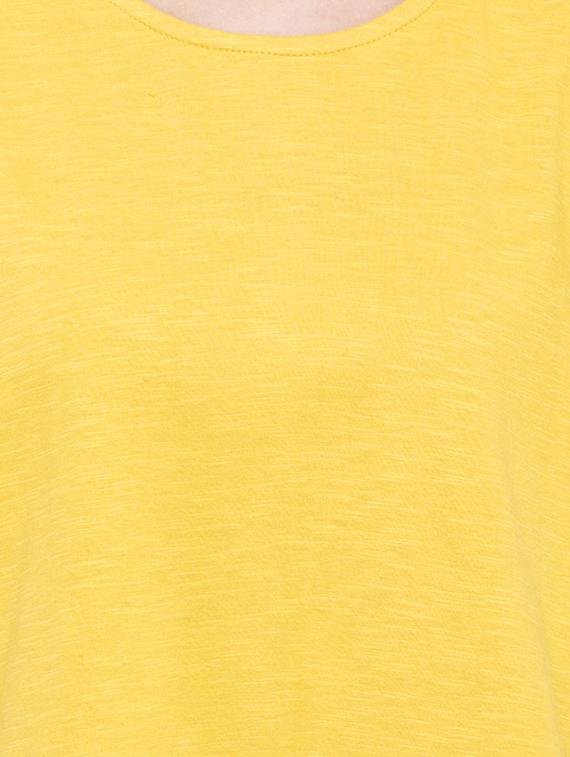 yellow solid cotton boxy top - 15034140 - Zoom Image - 4
