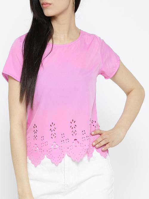 pink solid cut work top - 15034203 - Standard Image - 1