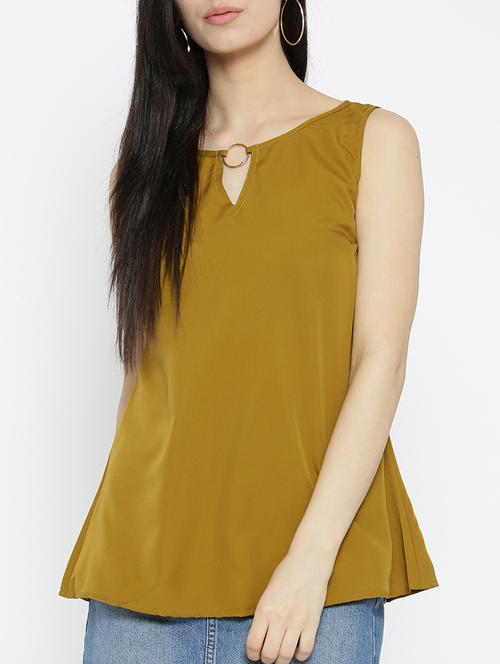 green solid a-line top - 15034252 - Standard Image - 1