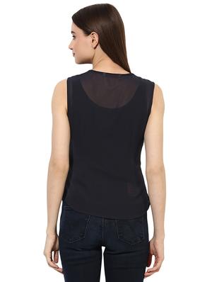 solid wrap polyester top - 15034334 - Standard Image - 3