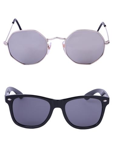 Amour-Propre Multicolor UV Protected Sunglass For Unisex- Pack Of 2 - 15034899 - Very Small Image - 1
