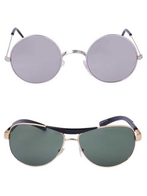 Amour-Propre Multicolor UV Protected Sunglass For Unisex- Pack Of 2 (AM_CMB_LP_3485) - 15034935 - Standard Image - 1