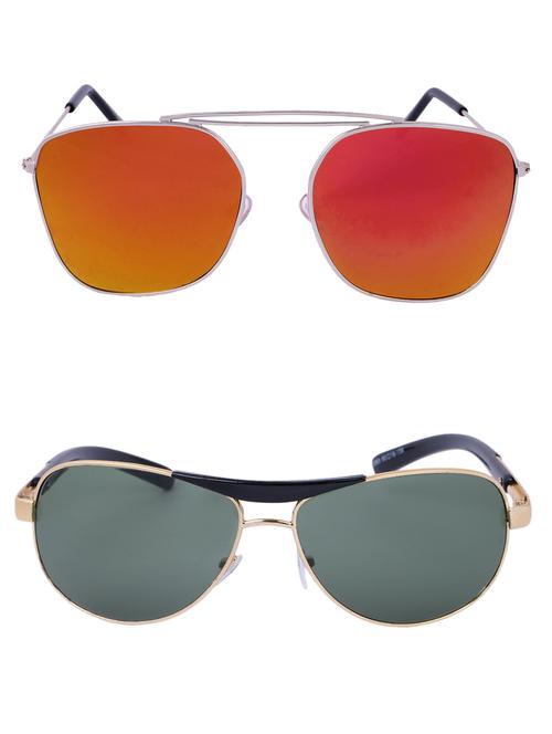 Amour-Propre Multicolor UV Protected Sunglass For Unisex- Pack Of 2 (AM_CMB_LP_3485) - 15034940 - Standard Image - 1