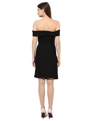 off shoulder tie-up front overlap dress - 15036089 - Standard Image - 3