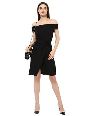 off shoulder tie-up front overlap dress - 15036089 - Standard Image - 4