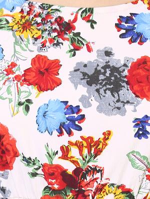 gathered waist floral flared dress - 15036091 - Standard Image - 5