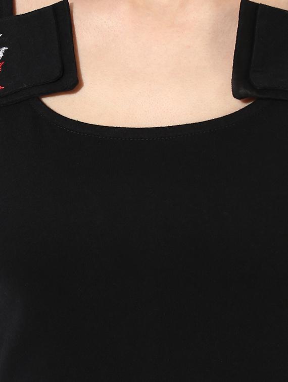 embroidered patch a-line dress - 15036100 - Zoom Image - 5
