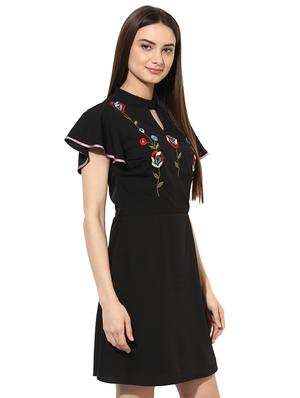 ruffle detail embroidered a-line dress - 15036101 - Standard Image - 2
