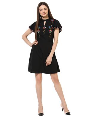 ruffle detail embroidered a-line dress - 15036101 - Standard Image - 5
