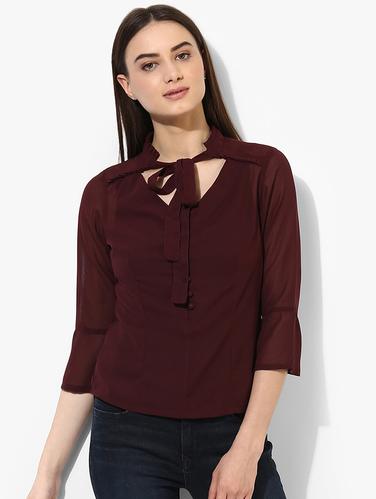 tie knot frill trim cotton top - 15036106 - Very Small Image - 1