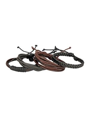 black leather bracelet - 15036181 - Standard Image - 3
