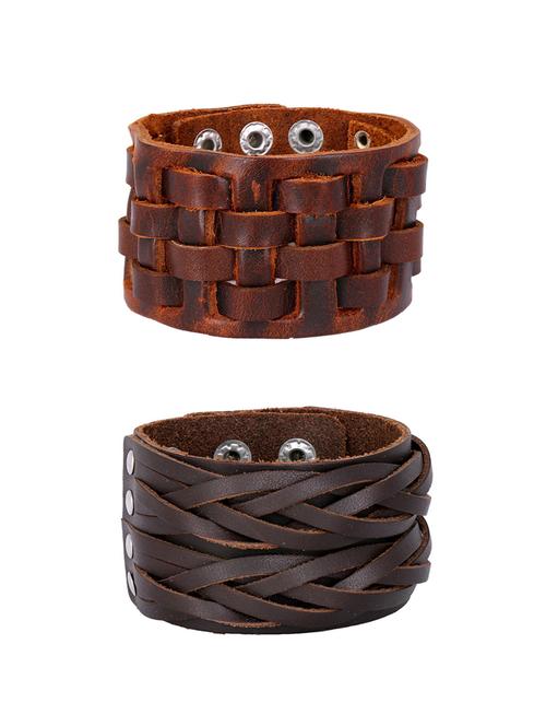 brown leather bracelet - 15036190 - Standard Image - 1