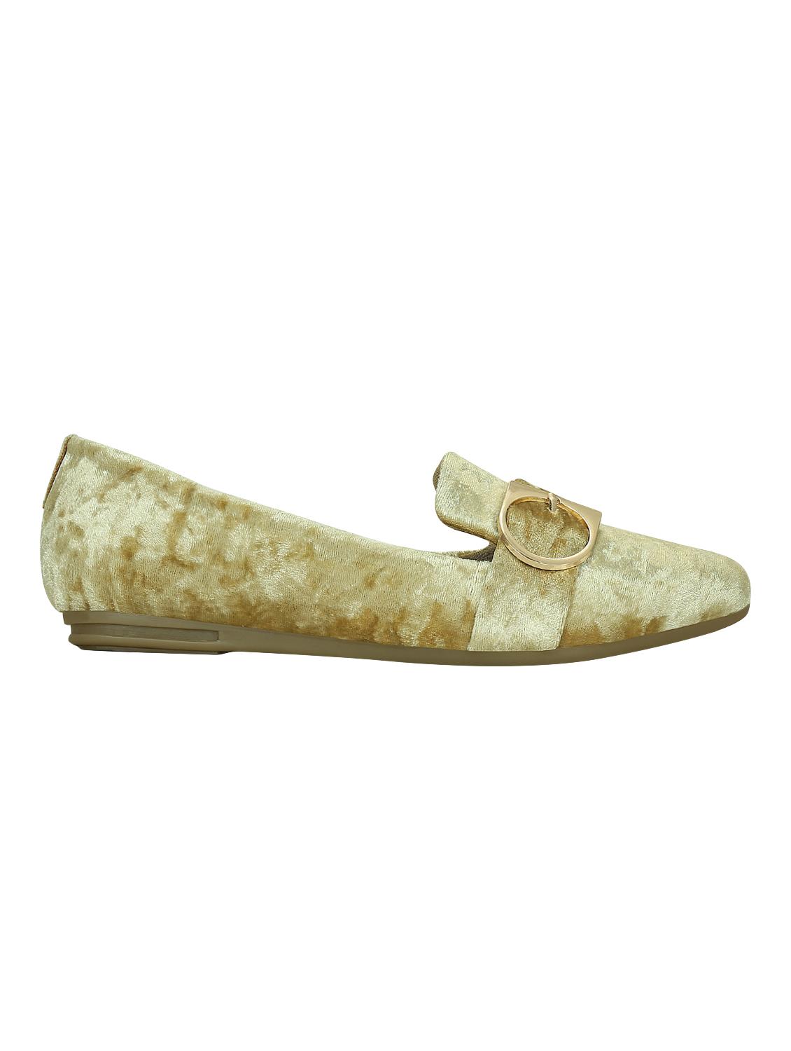 gold faux leather slip on ballerina - 15036807 - Zoom Image - 2