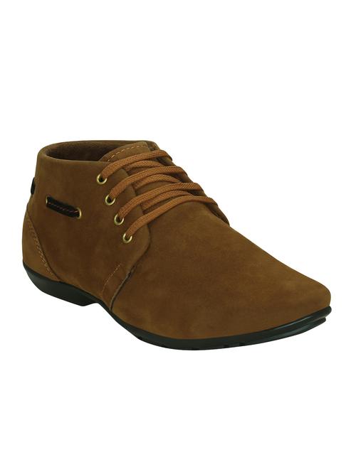 tan synthetic low ankle boots - 15036820 - Standard Image - 1