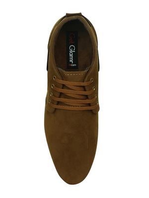 tan synthetic low ankle boots - 15036820 - Standard Image - 4