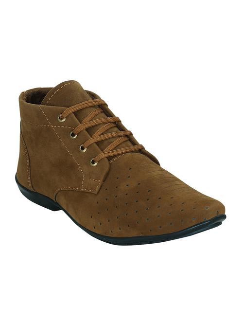 tan synthetic low ankle boots - 15036829 - Standard Image - 1