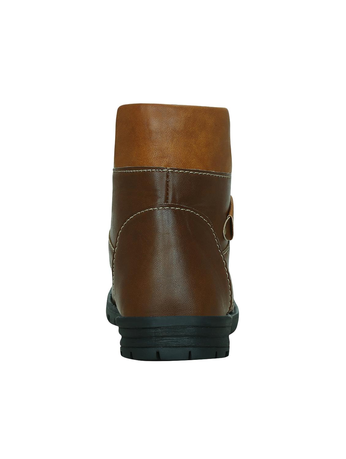 brown synthetic high ankle boots - 15036832 - Zoom Image - 3