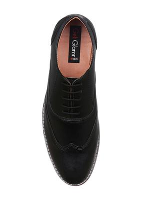 black leatherette lace-up brouge - 15036851 - Standard Image - 4