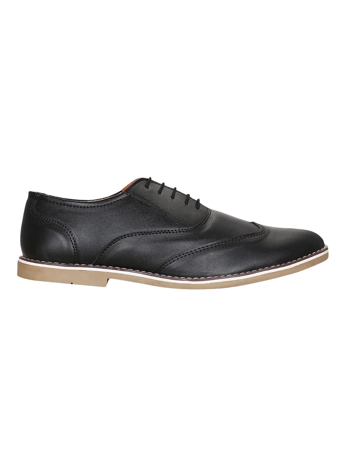 black leatherette lace-up brouge - 15036851 - Zoom Image - 2