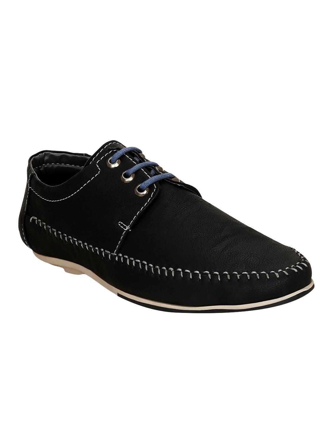 black leatherette lace up shoes - 15036853 - Zoom Image - 1