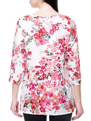white printed casual top - 15036916 - Standard Image - 3
