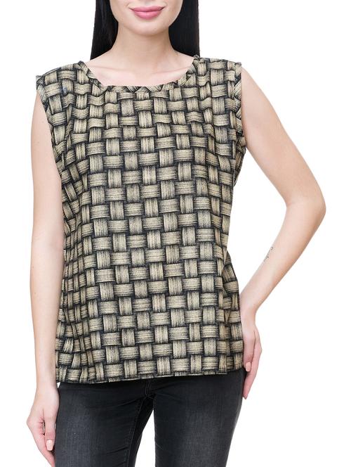 black printed casual top - 15036924 - Standard Image - 1