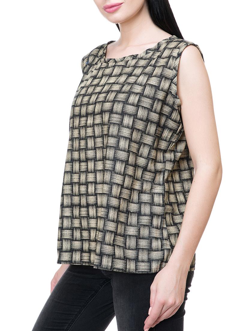 black printed casual top - 15036924 - Zoom Image - 2