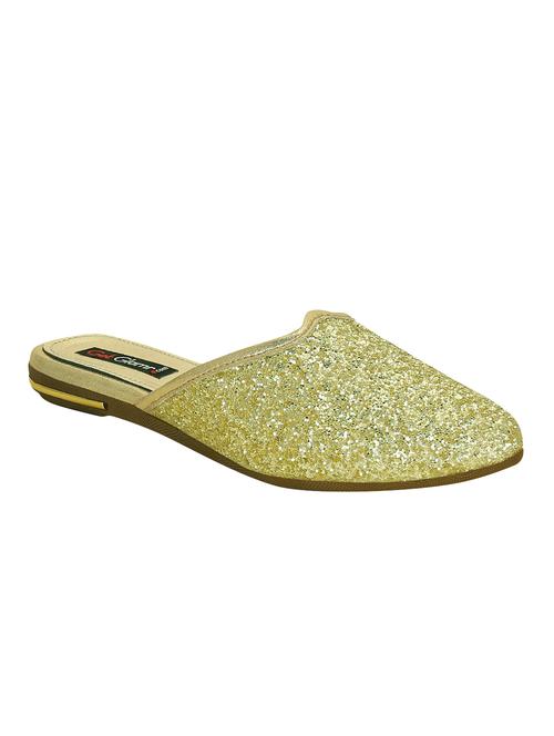 gold faux leather mules sandals - 15037050 - Standard Image - 1