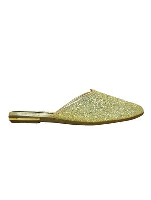 gold faux leather mules sandals - 15037050 - Standard Image - 2