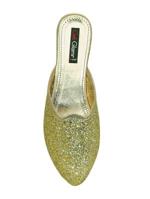 gold faux leather mules sandals - 15037050 - Standard Image - 4