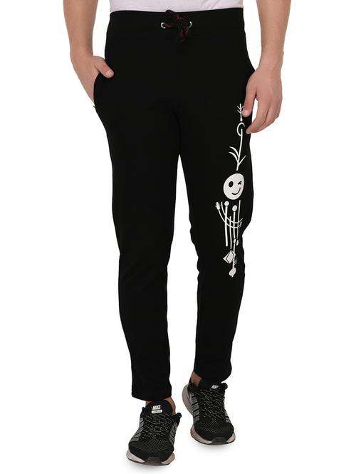 black cotton ankle length track pant - 15037076 - Very Small Image - 1