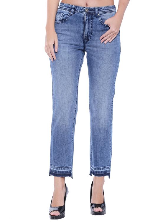 blue denim high rise jeans - 15037091 - Zoom Image - 1