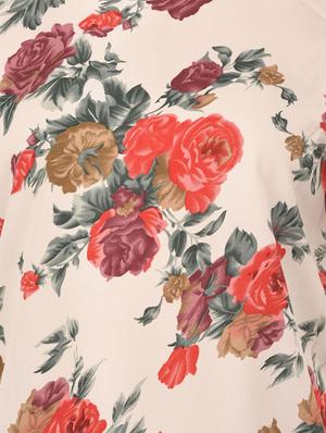 beige floral cold shoulder top - 15037167 - Standard Image - 4