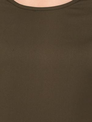 green solid bell sleeved top - 15037174 - Standard Image - 5
