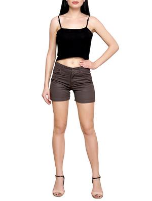 brown striped cotton shorts - 15037490 - Standard Image - 4