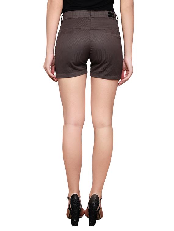 brown striped cotton shorts - 15037490 - Zoom Image - 3