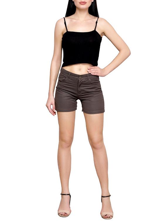 brown striped cotton shorts - 15037490 - Zoom Image - 4