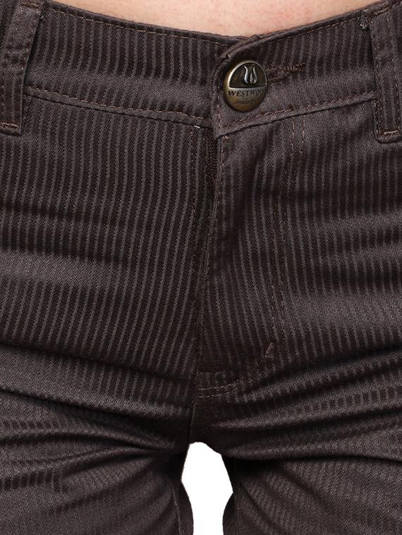 brown striped cotton shorts - 15037490 - Zoom Image - 5